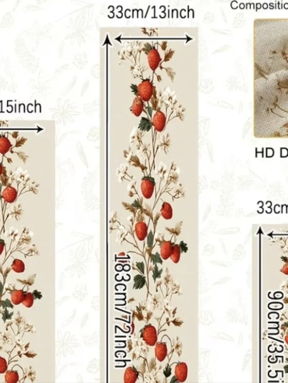 Strawberry 🍓 Decor Table Runner NEW